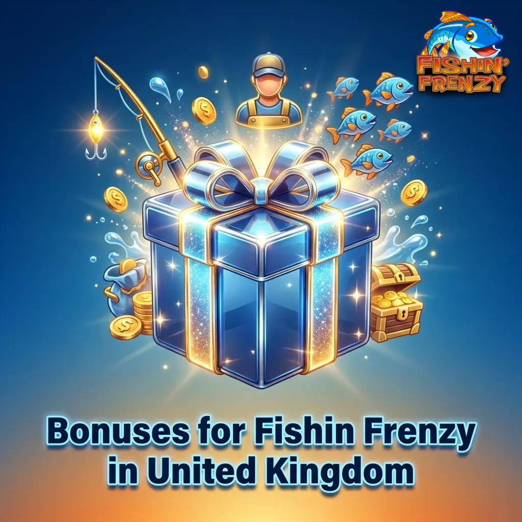 UK casino bonuses for Fishin Frenzy including welcome offers, free spins, cashback, and reload bonuses.