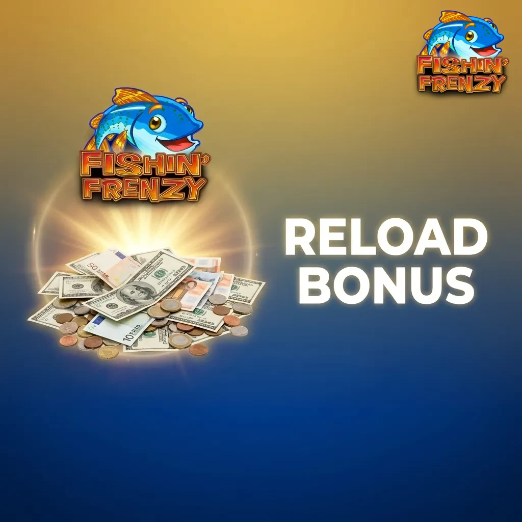 Reload bonus offer showing percentage match on additional casino deposits for existing players